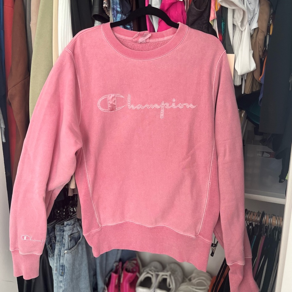 Champion Pink Reverse Weave Sweatshirt